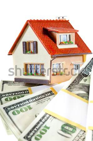 Haus Banknoten Geld home Dollar Steuer Stock foto © cookelma