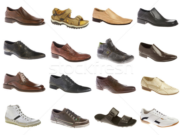 Sixteen man's shoes Stock photo © cookelma