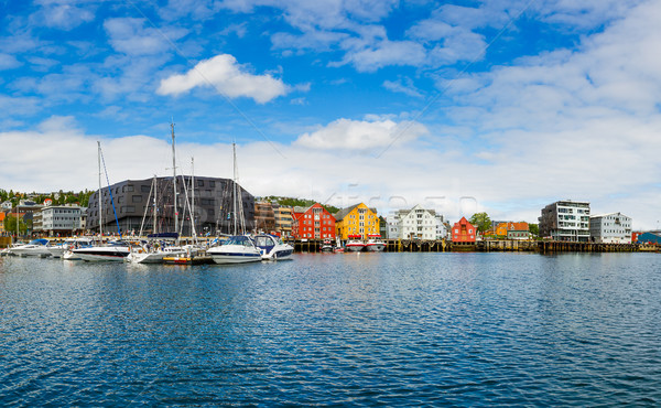 View of a marina in Tromso, North Norway Stock photo © cookelma