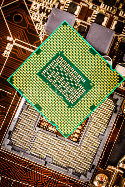 Modern processor and motherboard Stock photo © cookelma