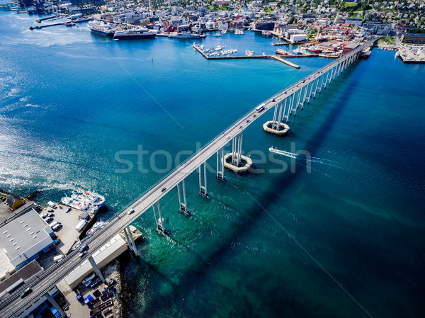 Bridge of city Tromso, Norway Stock photo © cookelma