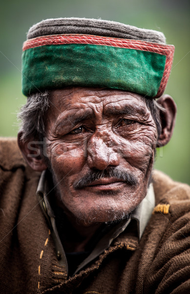 Portret stary indian oczy pracownika starszych Zdjęcia stock © cookelma