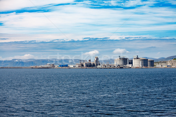 Hammerfest Island Muolkkut Northern Norway, gas processing plant Stock photo © cookelma