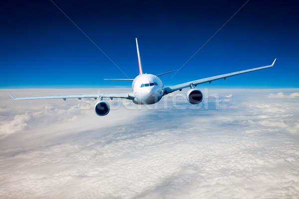 Céu voador nuvens negócio tecnologia avião Foto stock © cookelma