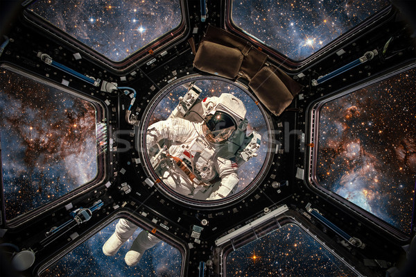 Internacional espacio estación astronauta espacio exterior planeta tierra Foto stock © cookelma