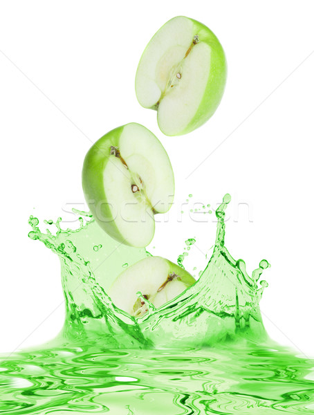 Pommes jus propre eau feuille fruits [[stock_photo]] © cookelma