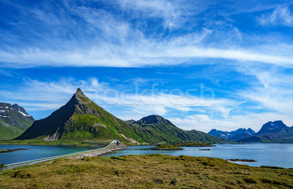 ストックフォト: 列島 · 島々 · ノルウェー · 風景 · 劇的な · 山