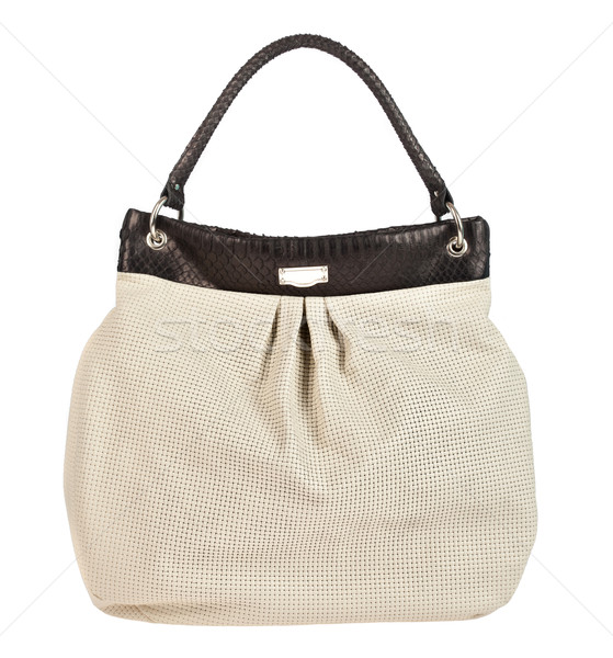 çanta kadın deri beyaz çanta stil Stok fotoğraf © cookelma