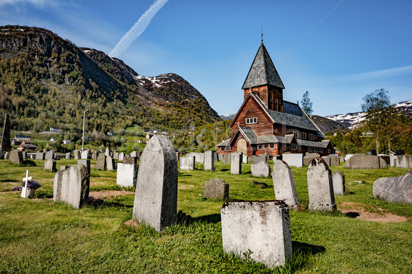 Roldal Stave Church, Norway Stock photo © cookelma