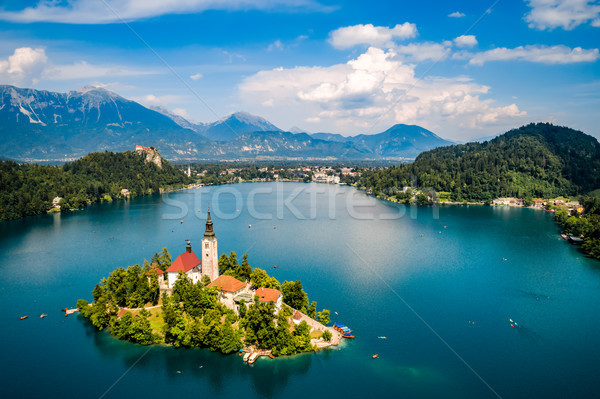 Eslovenia Resort lago cielo agua Foto stock © cookelma