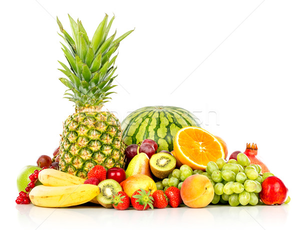 Exotic fruits isolated on white Stock photo © cookelma