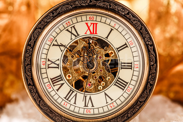 Stock photo: Close up on vintage clock