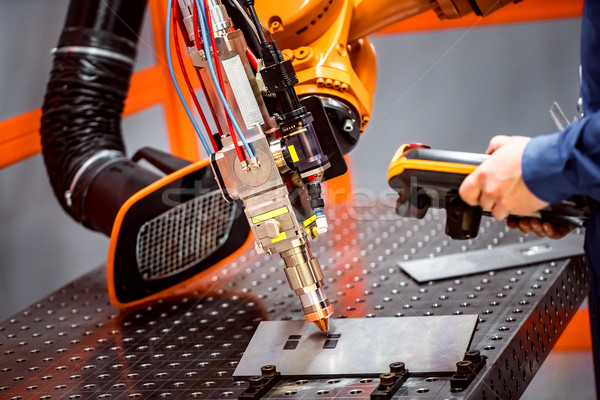 繊維 レーザー ロボットの リモート プラズマ ストックフォト © cookelma
