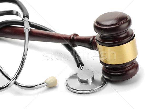 Stethoscope and gavel Stock photo © coprid