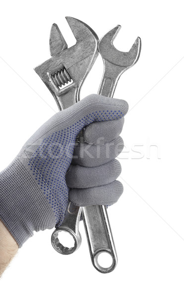 Wrenches in hand Stock photo © coprid