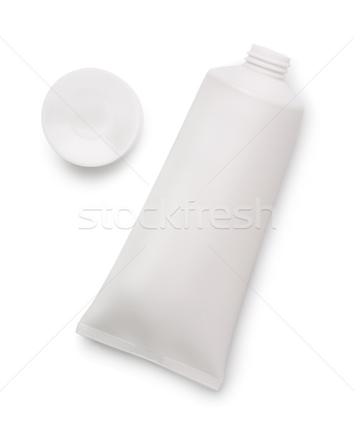 Műanyag cső nyitva izolált fehér orvosi Stock fotó © coprid