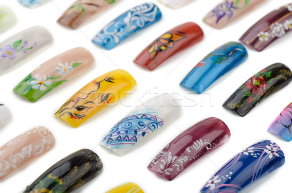 Szög művészet minták különböző kéz festett Stock fotó © coprid