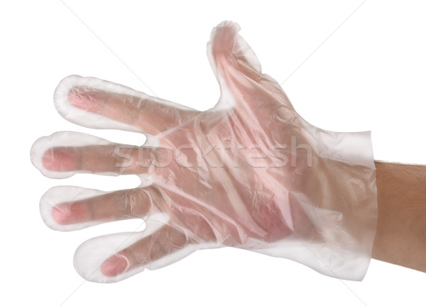 Hand in  plastic glove Stock photo © coprid