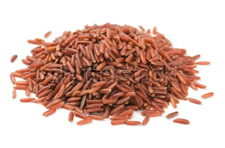 Foto stock: Rojo · arroz · aislado · blanco · grupo