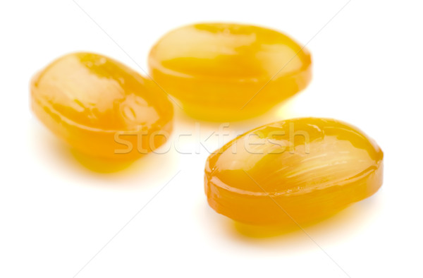 Köhögés cseppek három izolált fehér narancs Stock fotó © coprid