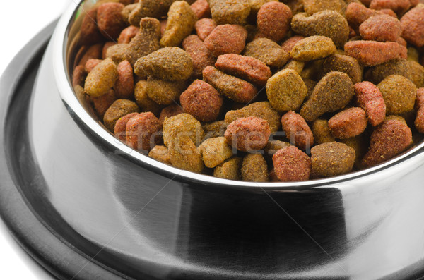 Evcil hayvan gıda Metal çanak kedi Stok fotoğraf © coprid