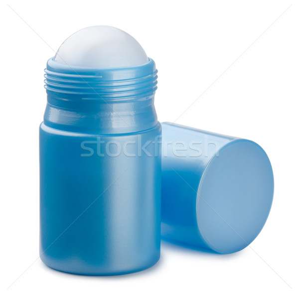 Deodorante blu compatto rotolare isolato bianco Foto d'archivio © coprid