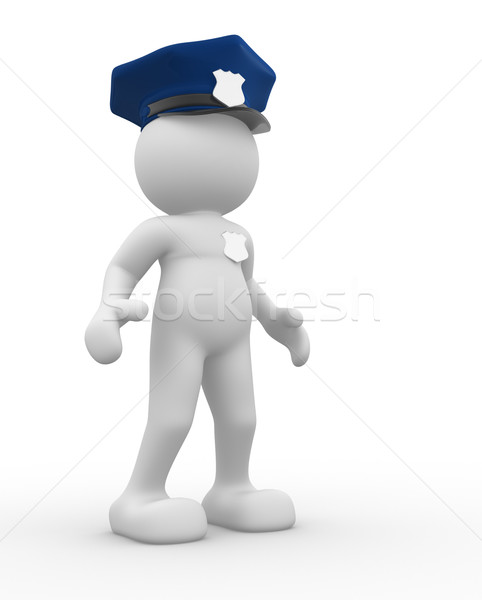 Policjant 3d osób ludzi charakter osoby 3d Zdjęcia stock © coramax