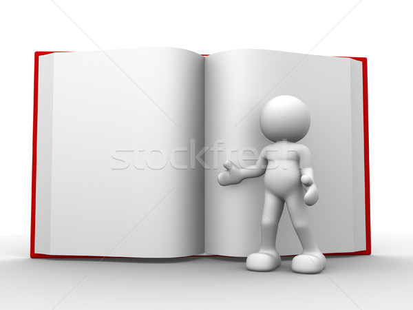 Livro aberto 3d pessoas humanismo pessoa 3d render Foto stock © coramax