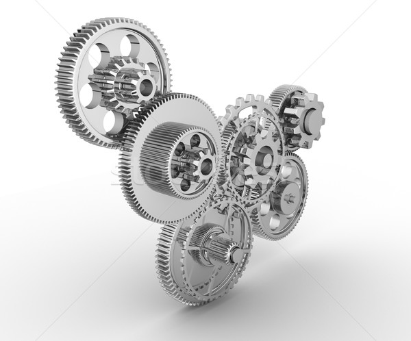 Engrenagem mecanismo 3d render ilustração negócio trabalhar Foto stock © coramax