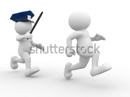Policier gens 3d humaine personnage personne terroriste [[stock_photo]] © coramax
