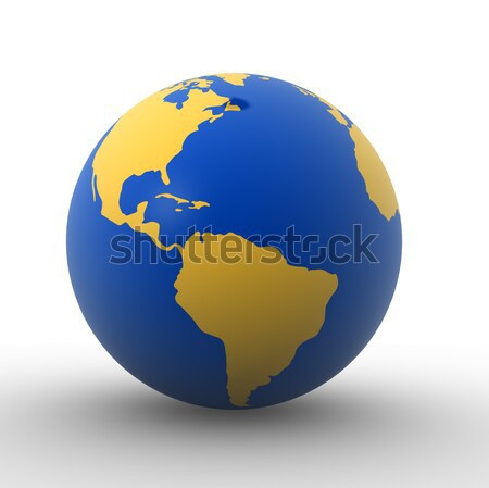 Ziemi świecie 3D Afryki Europie 3d Zdjęcia stock © coramax