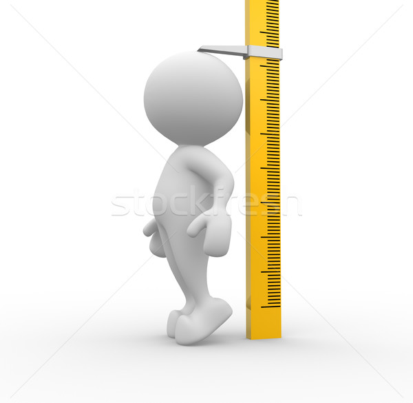 Groß Mann 3D-Menschen Person Höhe Stock foto © coramax