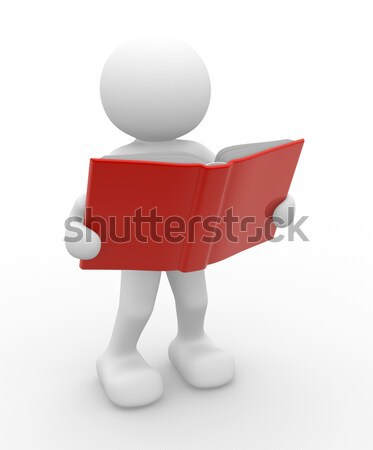 Livro aberto 3d pessoas humanismo pessoa 3d render Foto stock © coramax