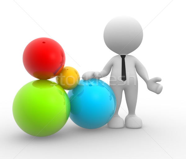 Foto stock: 3d · personas · hombre · persona · color · deportes