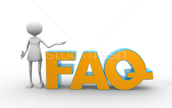 Mot faq souvent questions 3D femmes [[stock_photo]] © coramax