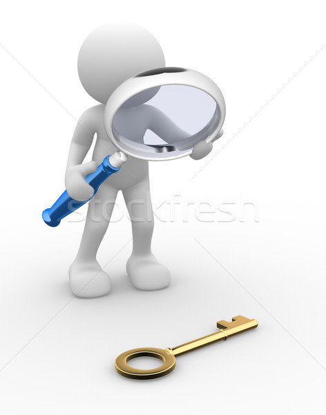 Stock photo: Magnifying glass