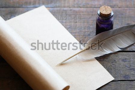 Scroll And Quill Stock photo © cosma