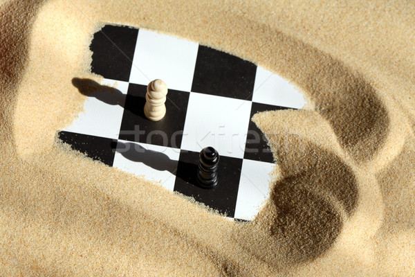 Chess In Sand Stock photo © cosma