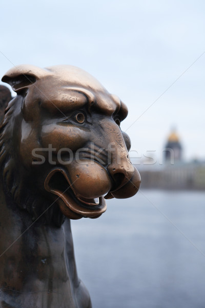 Griffioen oude sculptuur bronzen rivier Stockfoto © cosma