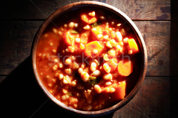 Stewed Beans On Wood Stock photo © cosma