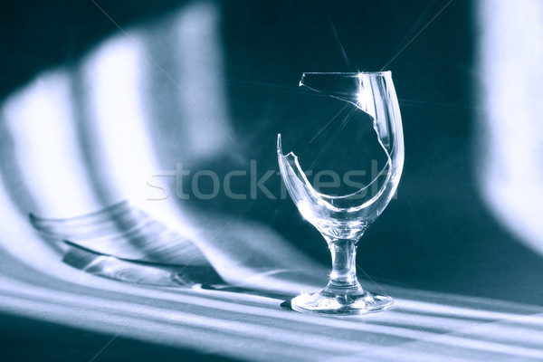 Broken Wineglass On Dark Stock photo © cosma