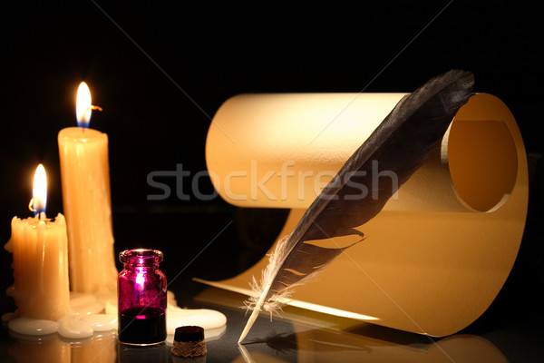 Quill Pen And Scroll Stock photo © cosma