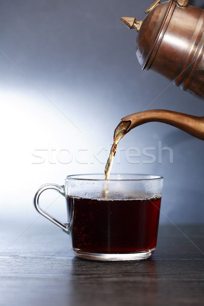 Black Tea Flowing Stock photo © cosma