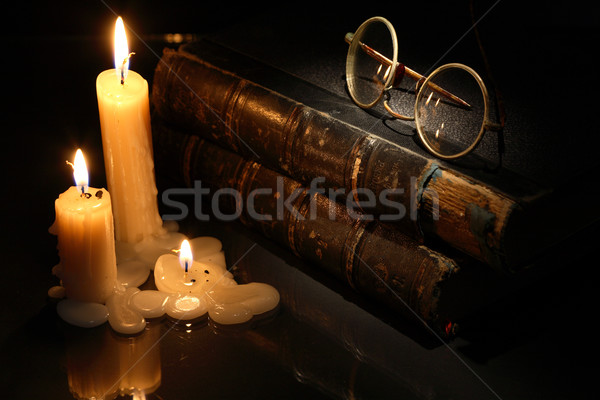 Books And Candles Stock photo © cosma