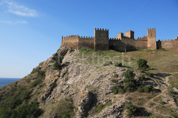 Festung rock nice Landschaft alten Himmel Stock foto © cosma