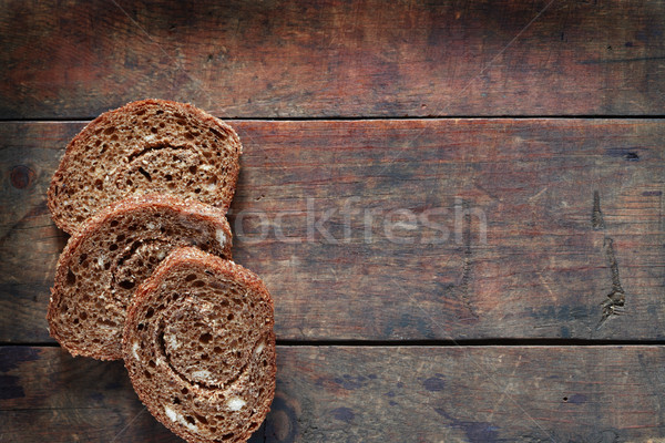 Sliced Bread On Wood Stock photo © cosma