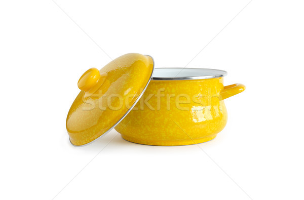 Yellow Saucepan And Lid Stock photo © cosma