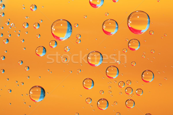 Kleurrijk druppels abstract Geel waterdruppels Stockfoto © cosma