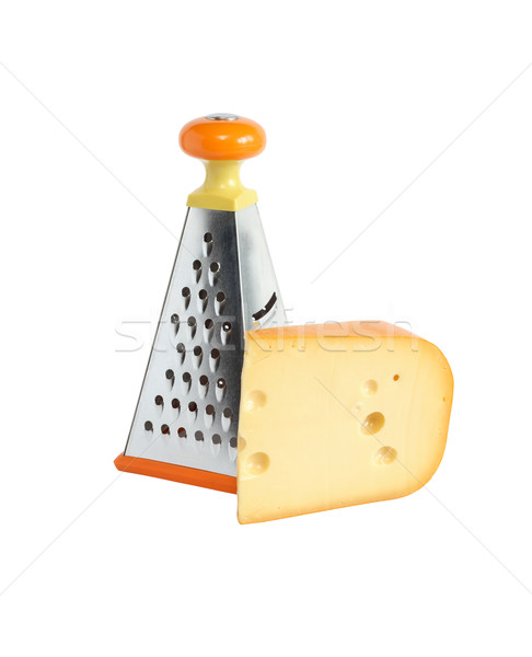 Fromages râpe pièce blanche isolé [[stock_photo]] © cosma