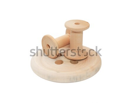 üres fából készült kettő varr fehér izolált Stock fotó © cosma